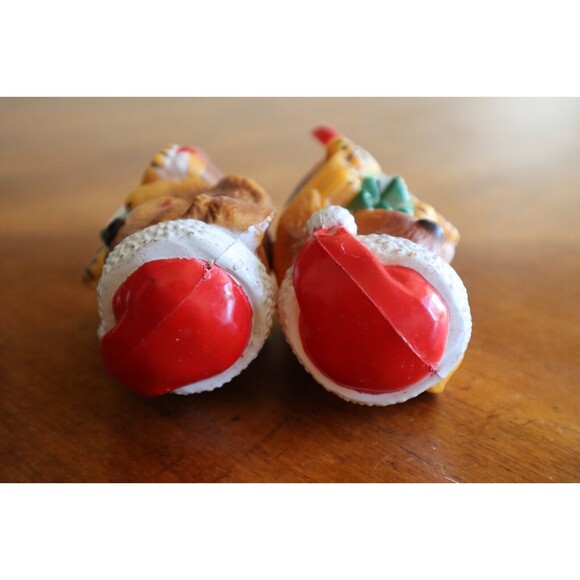 Lot 2x Vtg Santa Beagle Hound Dog Christmas Stocking Hanger Holder Shelf Sitter - Picture 8 of 10